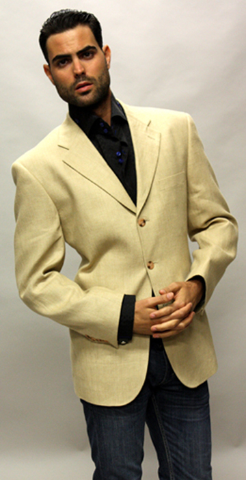 Tan linen sport online coat